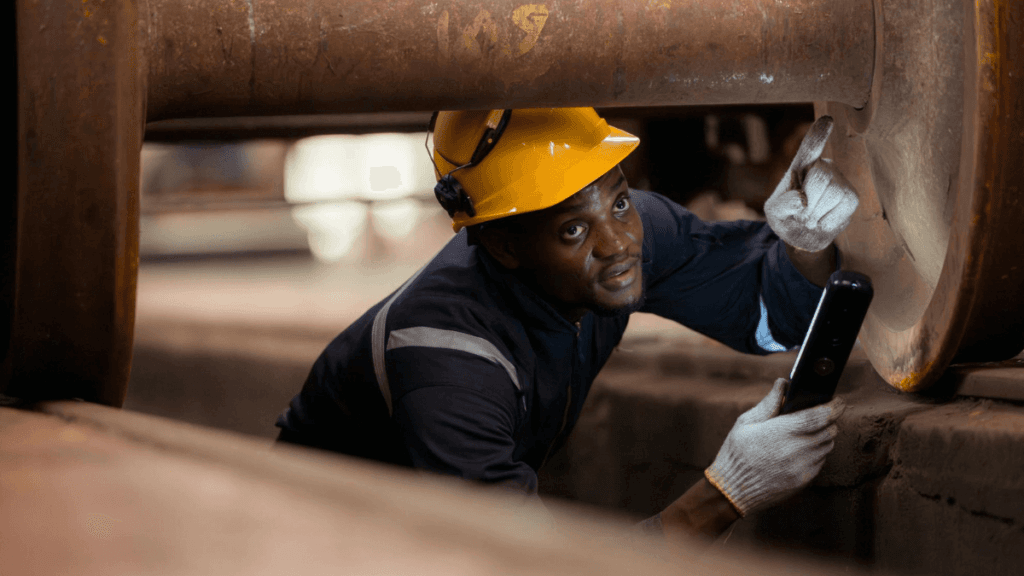 Building Projects Clerk working on pipeline engineering project